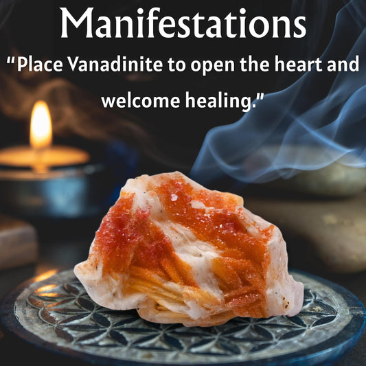 Amazing Gemstone Vanadinite Crystals and Healing Stones Mineral Specimen - Semi Precious Gem Stones - Healing Crystals Geode Clusters for Meditation, Chakra Balance, and Energy (S)
