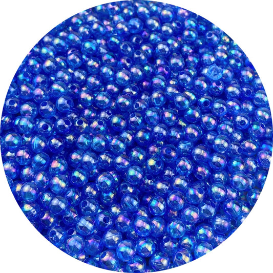 1000 Pcs 6mm Acrylic Round Beads AB Colors Round Spacer Beads for Earring Bracelet Necklace Key Chains Jewelry DIY Craft Making(Royal Blue AB)