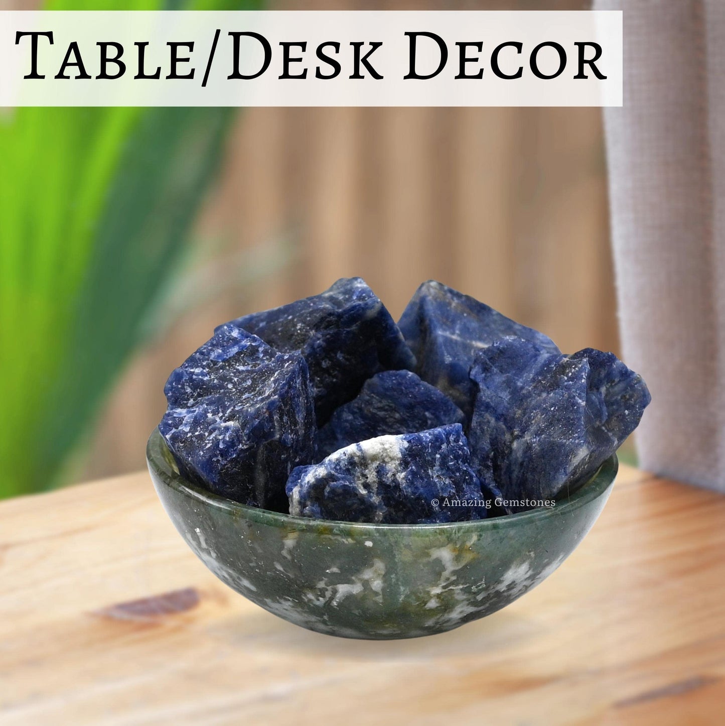 Sodalite Raw Crystals and Healing Stones, Natural Rocks for Tumbling and DIY Raw Stones and Crystals (1 lb)