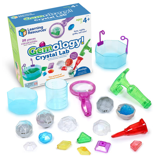 Learning Resources Gemology! Crystal Lab - 20 Pieces, Ages 4+ STEM Toys, Early Science, Science Kit for Kids, Fun Gifts for Kids