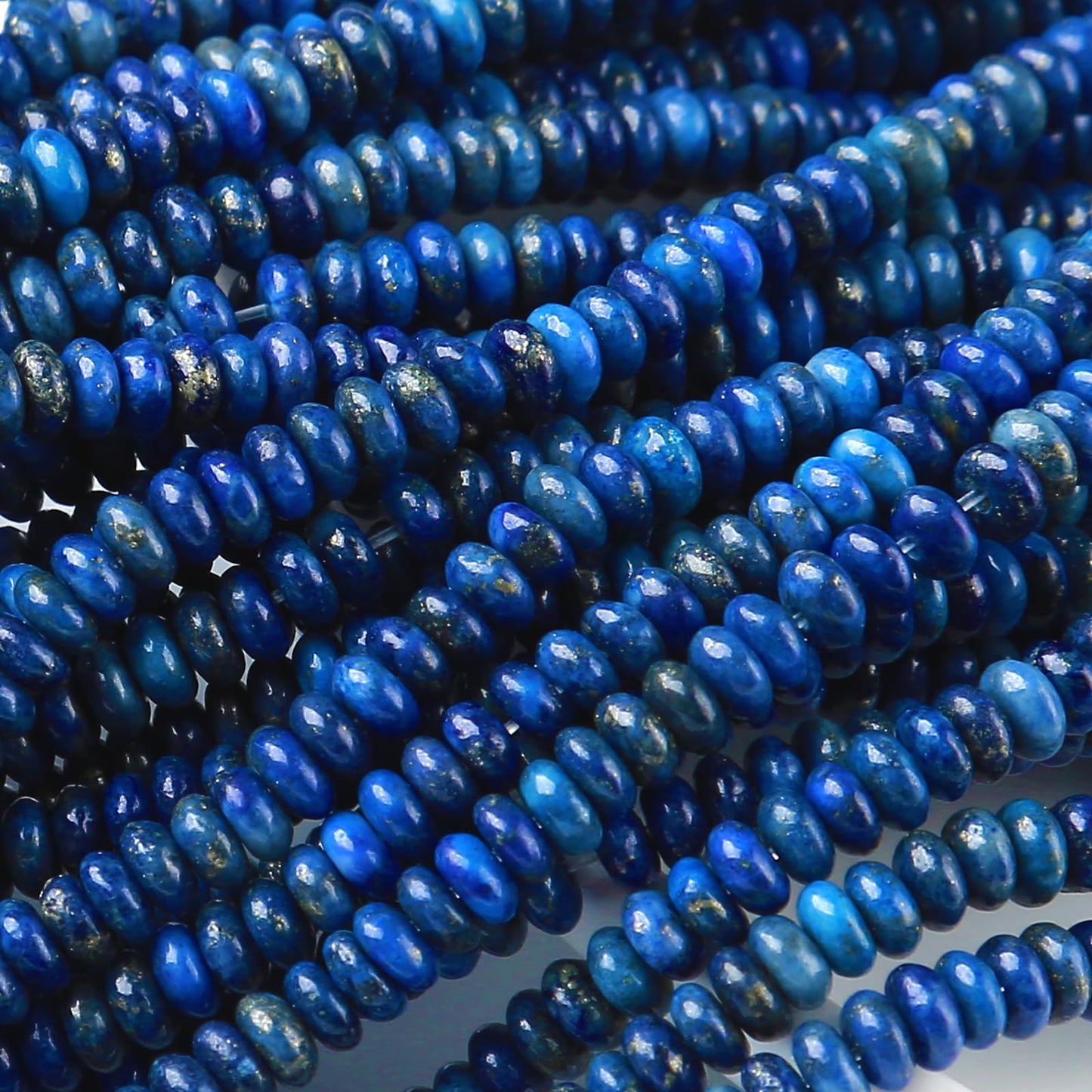 2x4MM 150PCS Lapis Lazuli Tube Rondelle Abacus Disk Spacer Loose Beads for Jewelry Making