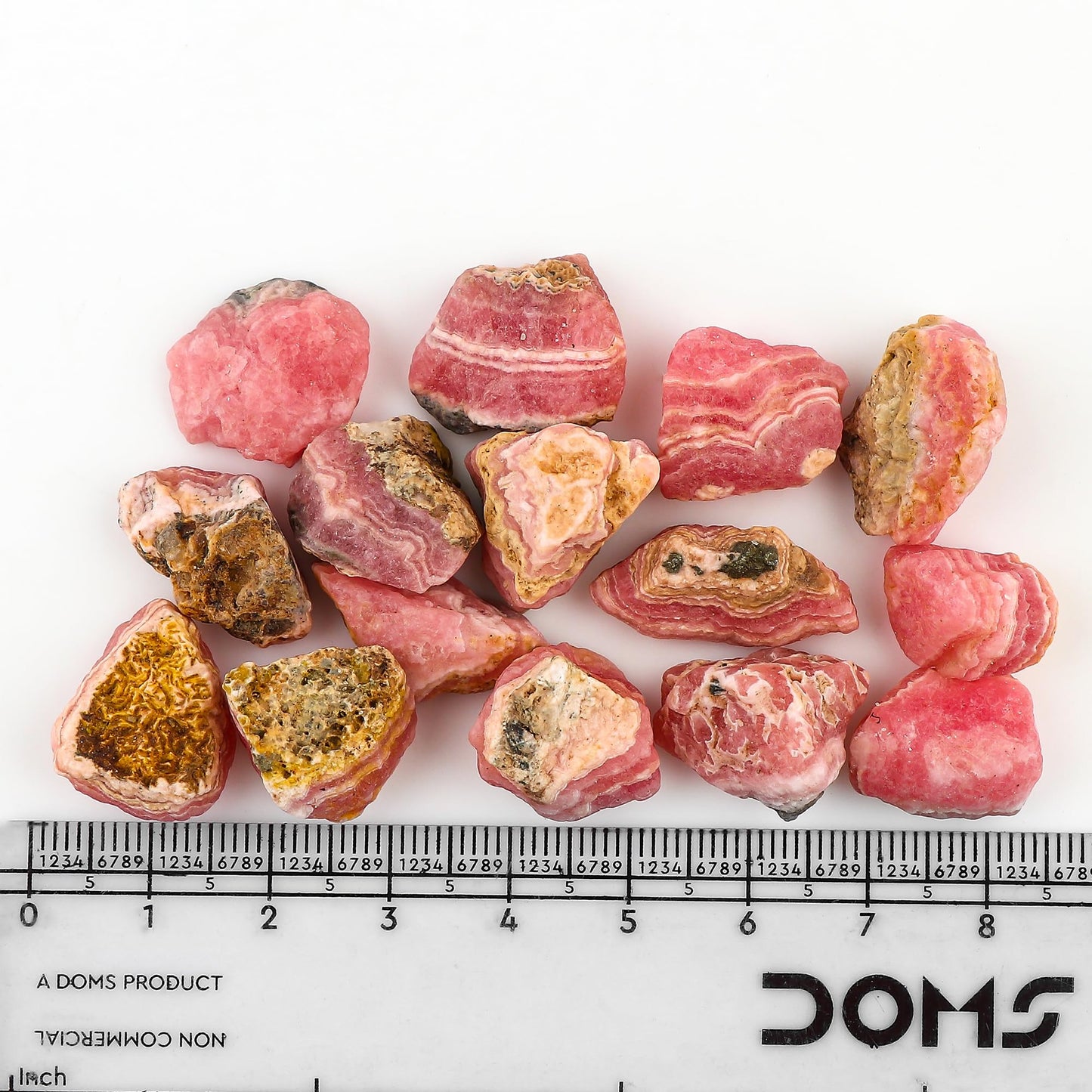 Gemkora 100 ct. Natural Rhodochrosite Rough Gemstone, Raw Crystals, Rhodochrosite Rock, Jewelry Making Supplies, Chakra Healing Crafts & DIY Stone (6-8pcs) (15-20 mm)