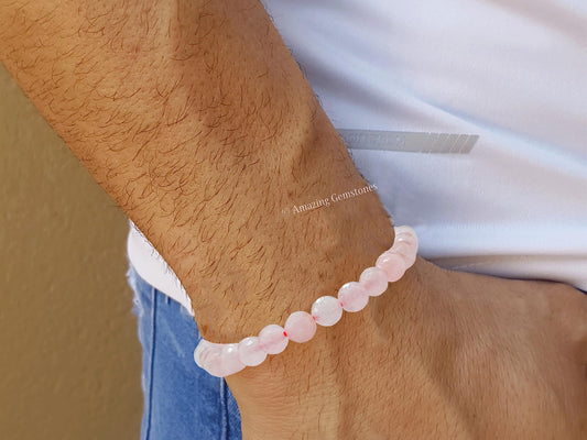Amazing Gemstone Rose Quartz Bracelet for Women - Chakra Mens Bracelet Protection Crystals and Healing Stones - Blessing Bracelet Spiritual Meditation Gift Christmas Stocking