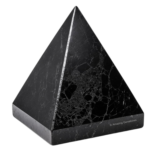 Amazing Gemstone Natural Black Tourmaline Pyramid Crystal Healing Stones - 2" Great Pyramid Figurine of Natural Stone Pyramid for Meditation, Reiki, Chakra Balancing and Crystal Pyramids Grid