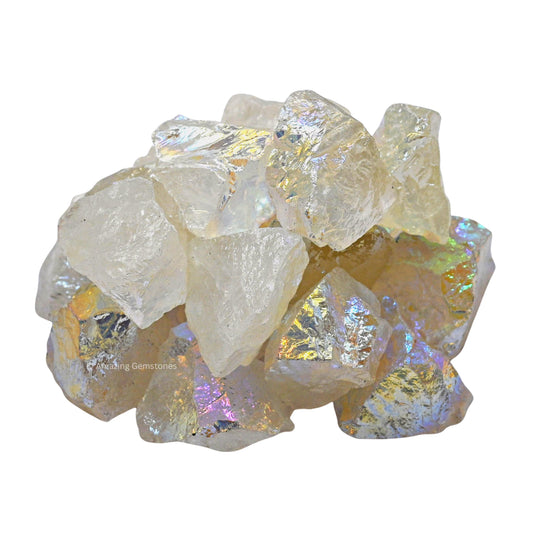 Amazing Gemstone Angel Aura Quartz Raw Crystals and Healing Stones, Natural Rocks for Meditation and DIY Raw Stones and Crystals (1 lb)