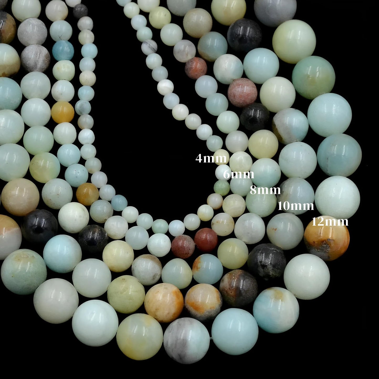CHELYQST Multicolor Amazonite Bracelet - Stone of Harmony and Self-awareness,Stretch Natural Stone Crystal Beads Jewelry Gifts for Women Men Unisex Adult,4mm