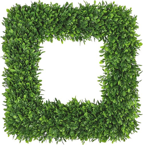 Artgar 20-Inch Boxwood Wreath - Realistic Green Spring Decor for Year-Round Indoor/Outdoor Use