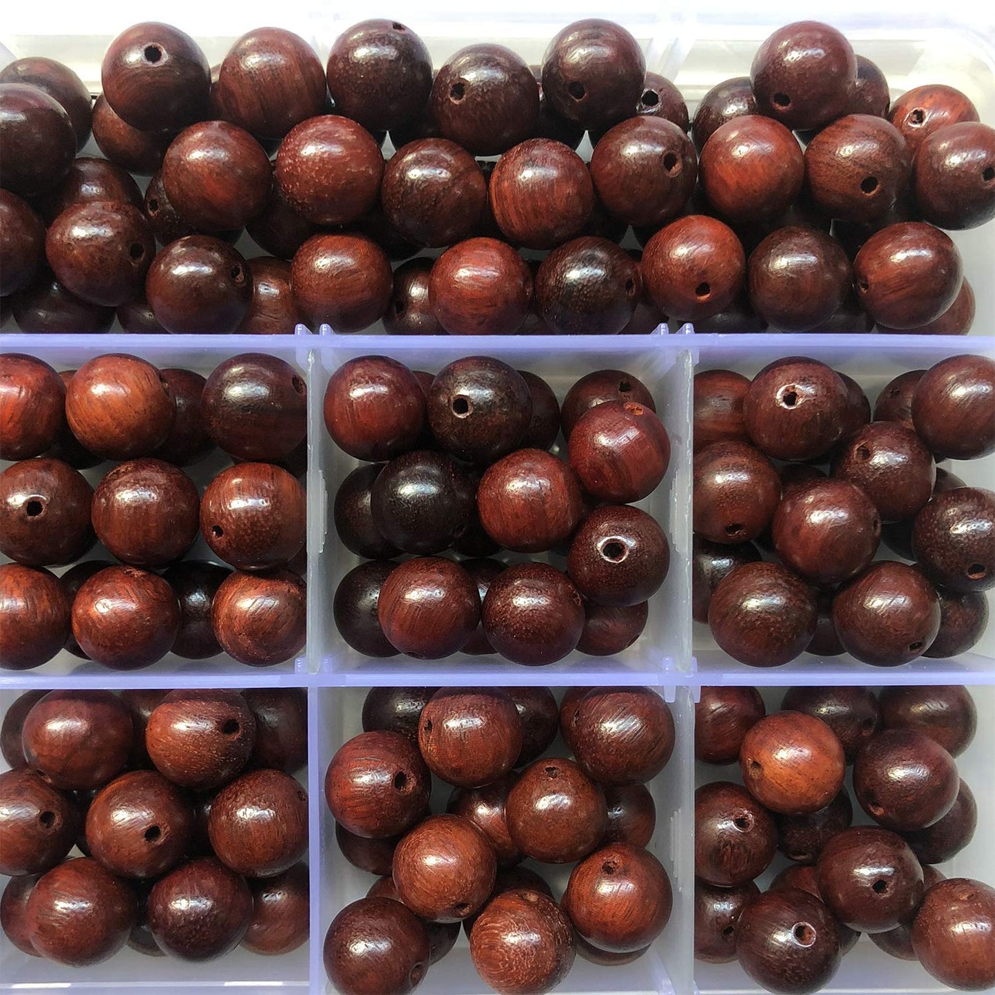 CarpenterC 500pcs 8mm Gorgeous Natural Round Polished Rosewood Loose Beads for Jewelry Making DIY Handmade Crafts