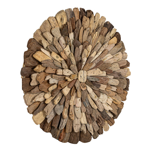 Creative Co-Op Round Driftwood Wall Décor