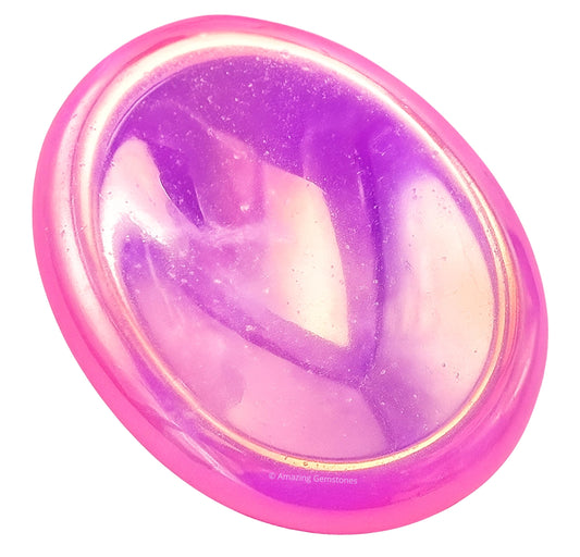Amazing Gemstone Angel Aura Rose Quartz Worry Stone Crystals & Healing Stones - Worry Stones for Stress Relief Gifts - Piedra Crystal Fidget for Meditation - Stocking Stuffers and Birthday Gifts