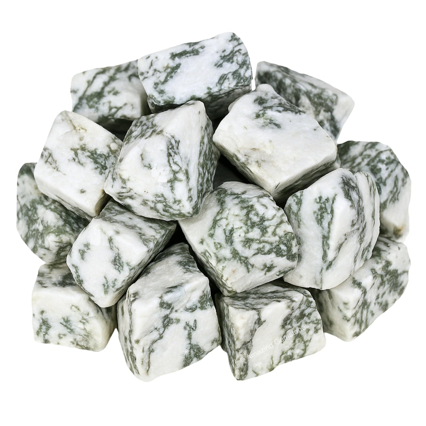 Amazing Gemstone 2 Pieces Tree Agate Raw Crystals and Healing Stones, Natural Rocks for Tumbling and DIY Raw Stones and Crystals