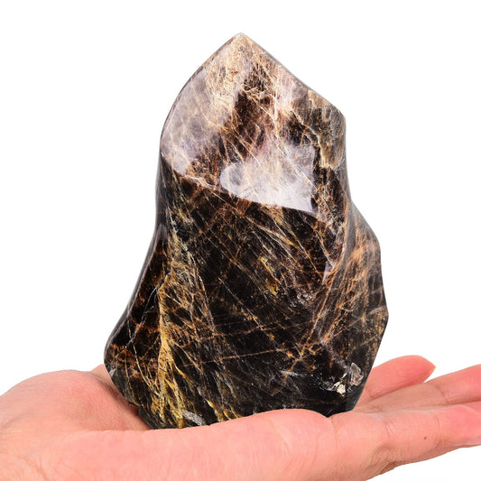 Black Moonstone Flame Shaped Towers Large Healing Crystal Stone Home Decor 1.5-2.2LBS
