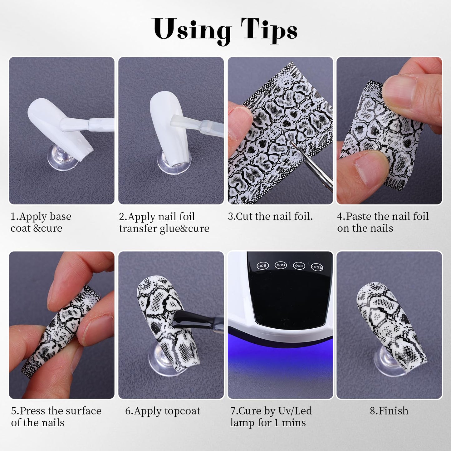 20 Rolls Lace Nail Foil Sheets, Black and White Flower Nail Transfer Foil, Nail Art Decals and Holographic Foils for DIY Acrylic Nails, Manicure Stickers and Nail Decoration for Women