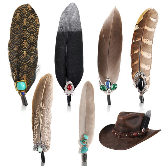 12pcs Hat Natural Feathers,Cowboy Hat Feathers Colorful Real Feathers for DIY Craft Hat Accessories Dream Catcher Decor Feathers for Men Women Western Cowboy Hats Trilby Hats Oktoberfest (12)