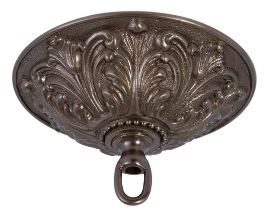 B&P Lamp Antique Bronze Finish Cast Brass Screw Collar Canopy Kit