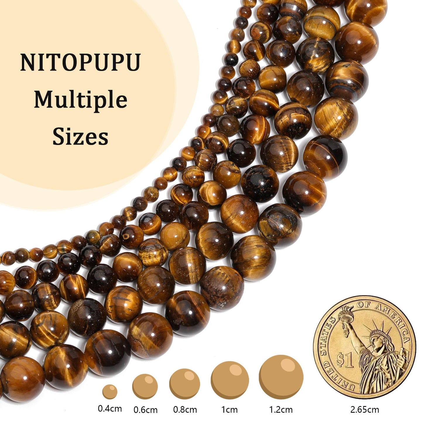 NITOPUPU 10mm 37pcs Pink Shell Turquoises Natural Stone Beads for Jewelry Making Supplies, Round Crystal Beads for Bracelets Necklace DIY Crafts