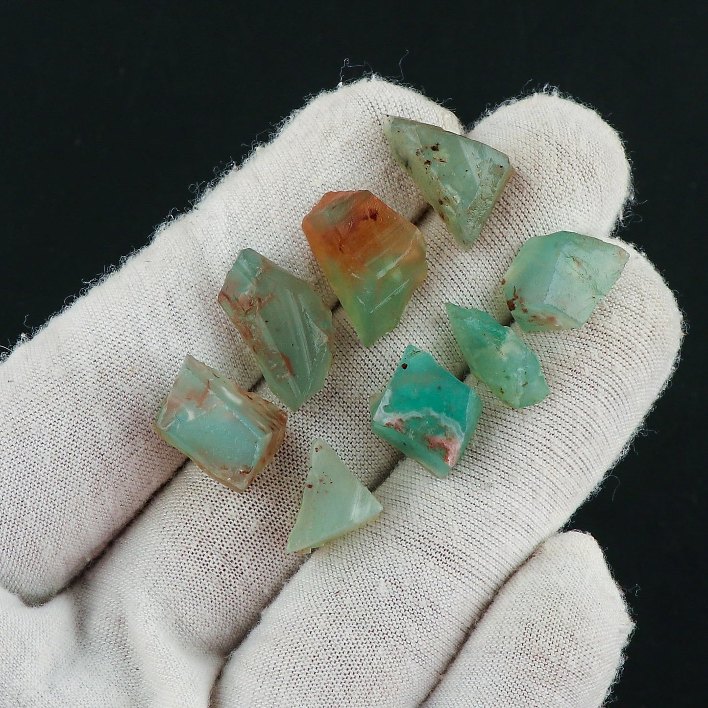 CRYSTALIS 100cts Natural Aqua-prase Raw Crystals, Loose Gemstone Wholesale Bulk Rough Jewelry Making Supply, Chakra And Healing Raw Stones, Wire Wrapping, DIY, Tumbling, Gem Collection