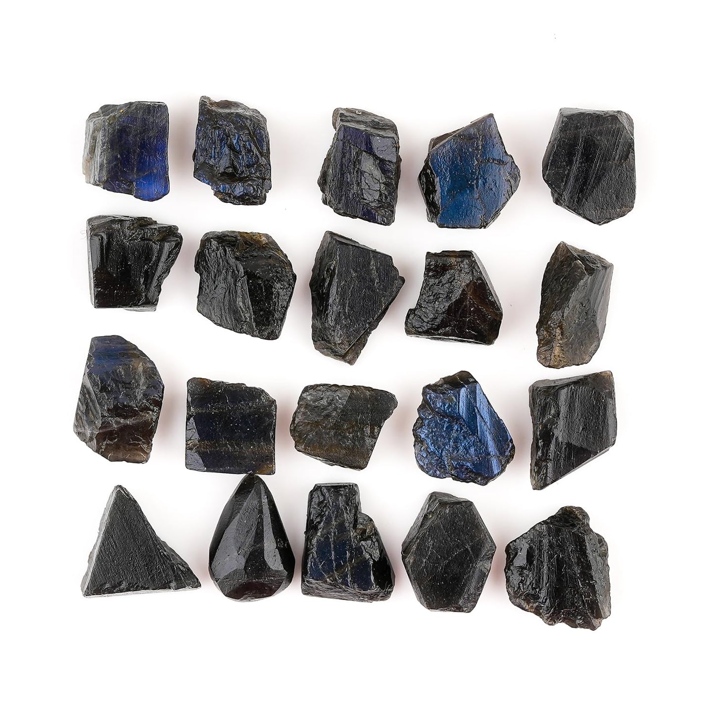 ColouredRocks 100 carats Labradorite Crystals, Raw Stones, Rough Gemstones, Jewelry Making Supply, Cabbing, Polishing, Cutting, DIY, Crafts (20-22pcs) (8-12mm)