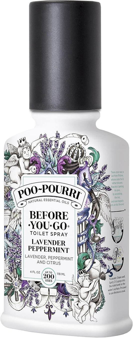 Poo-Pourri Toilet Spray - Lavender Peppermint Scent | 4 Fl Oz for Odor Elimination