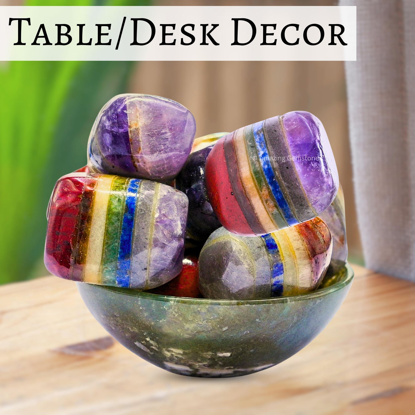 Amazing Gemstone Chakra Crystals and Healing Stones Tumbled - 1 oz Chakra Stone Gem Stones, Natural Healing Stones for Energy Balance, Stress Relief - Premium Polished Gems Rocks for Meditation