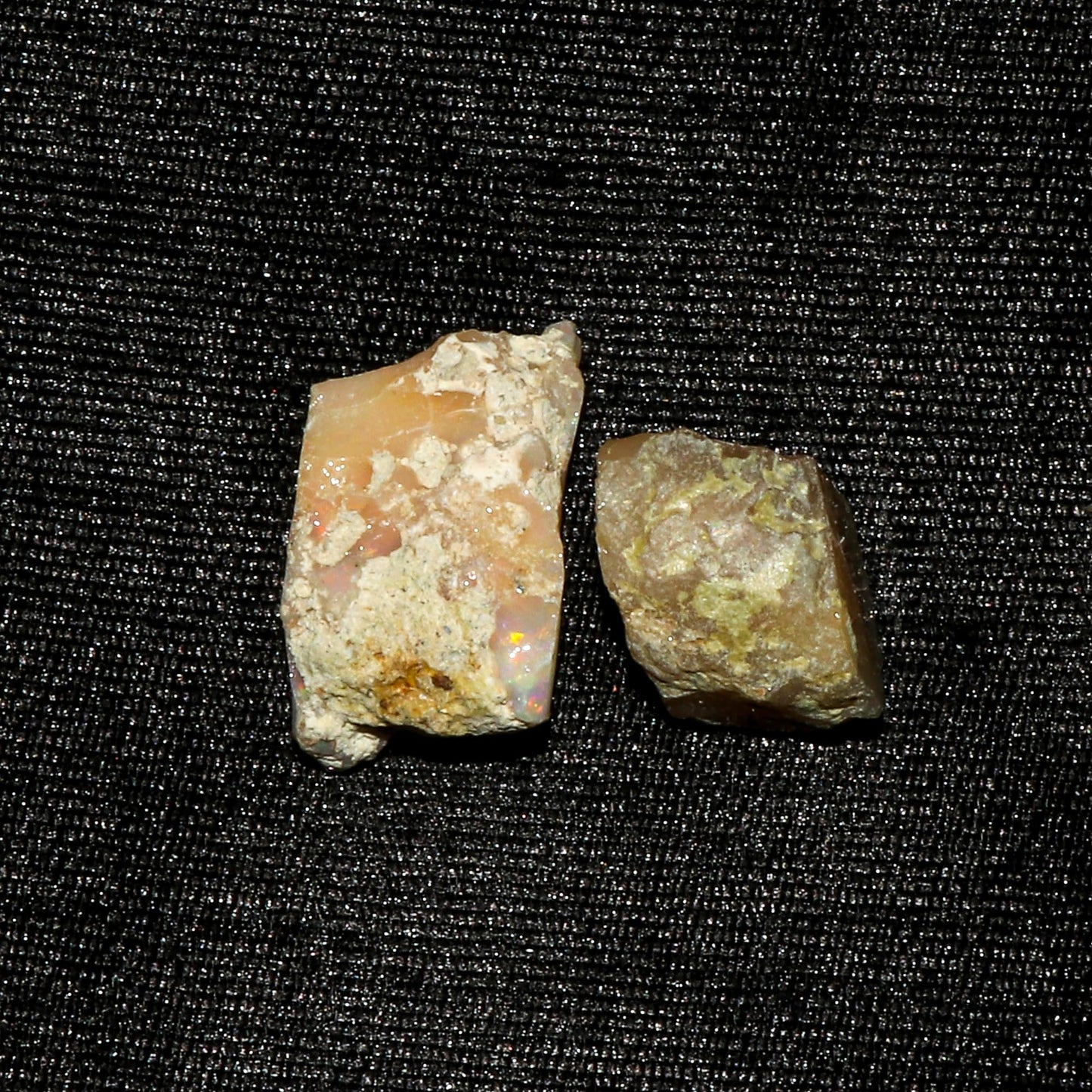 GEMKORA™ (20mm+) 2pcs Natural Raw Ethiopian Opal Loose Gemstone Rough A+ Quality For Jewelry Making, Crafts & DIY, Gift Giving Pack, Healing Chakra, Wholesale Bulk Crystals