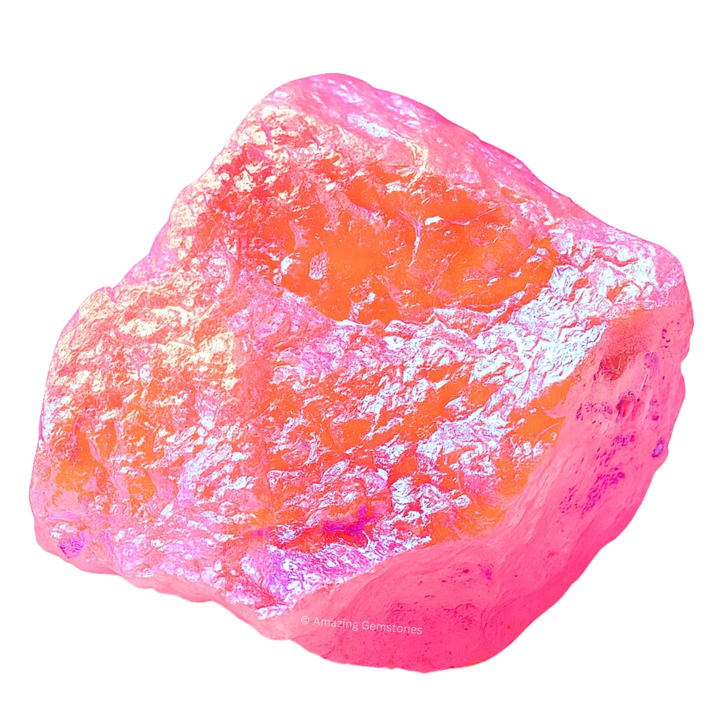 Amazing Gemstone Angel Aura Rose Quartz Raw Crystals and Healing Stones, Natural Rocks for Tumbling - DIY Raw Stones and Crystals, 2 Pieces