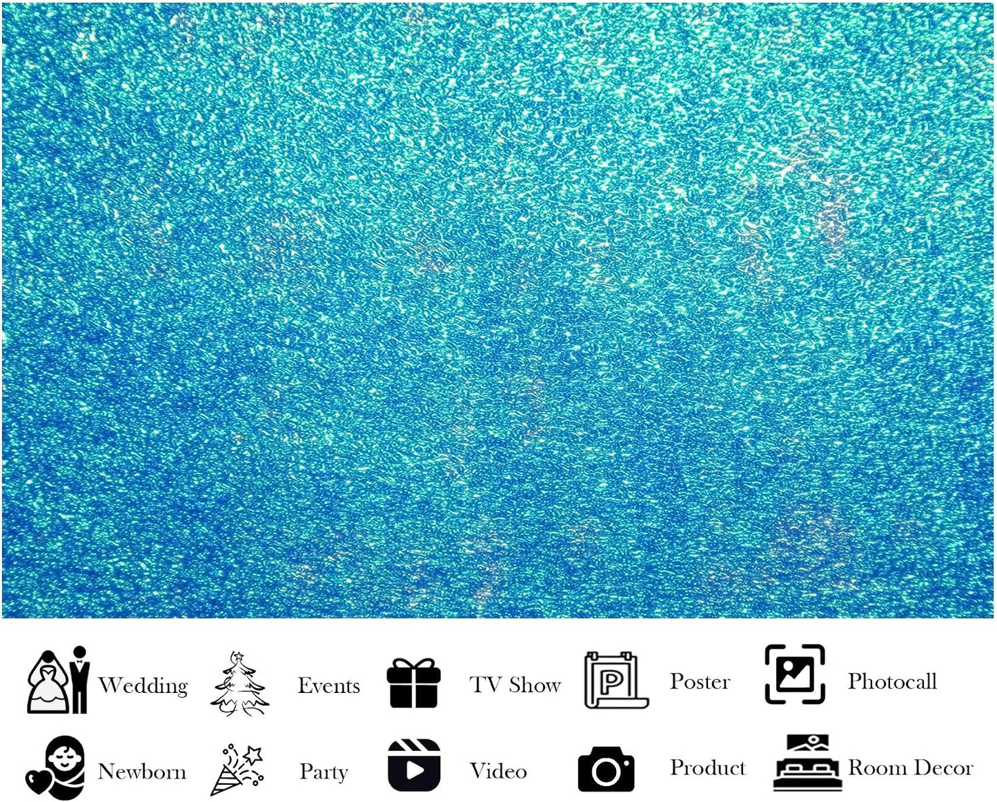 LidyMini 10x10ft Fabric Sparkling Blue Water Backdrop Glistening Ripple Texture Background Minimalist Nature Shooting