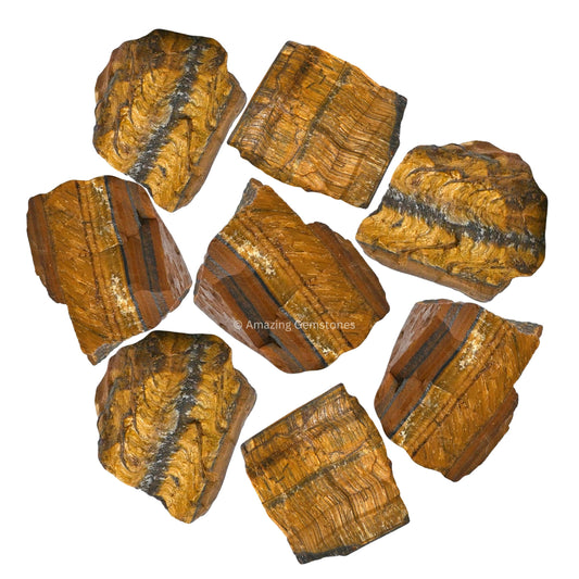 Amazing Gemstone Tigers Eye Raw Crystals and Healing Stones, Natural Rocks for Tumbling and DIY Raw Stones and Crystals (1 lb)