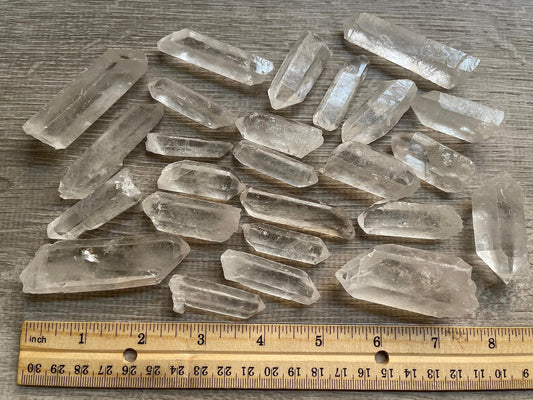 WHOLESALE Raw Clear Quartz Points, Natural Clear Quartz Points, Clear Quartz Points Healing Crystals (Clear Quartz Points, 1 Pound)