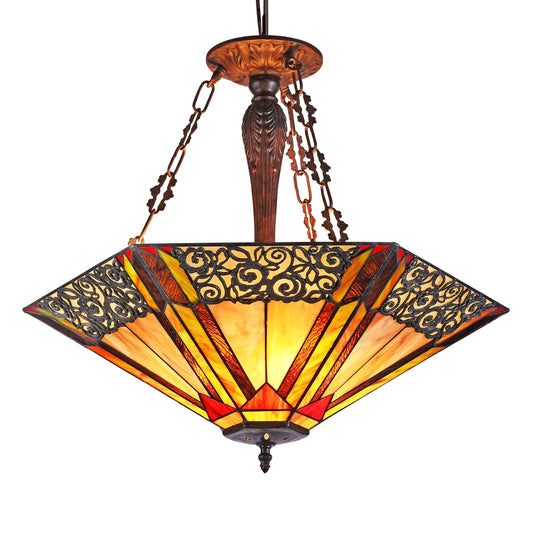 Chloe Lighting Pendant Light, Glass, One Size, Multi-Colored, Model CH35879CM24-UH3