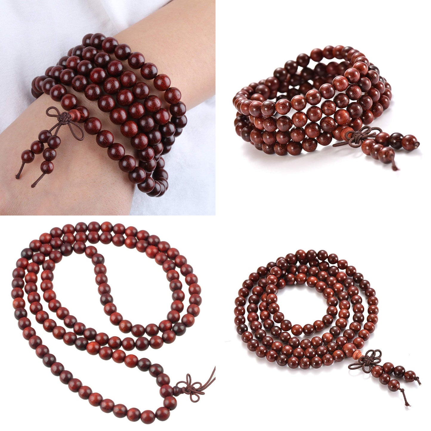CarpenterC 200pcs 10mm Gorgeous Natural Round Polished Rosewood Loose Beads for Jewelry Making DIY Handmade Crafts