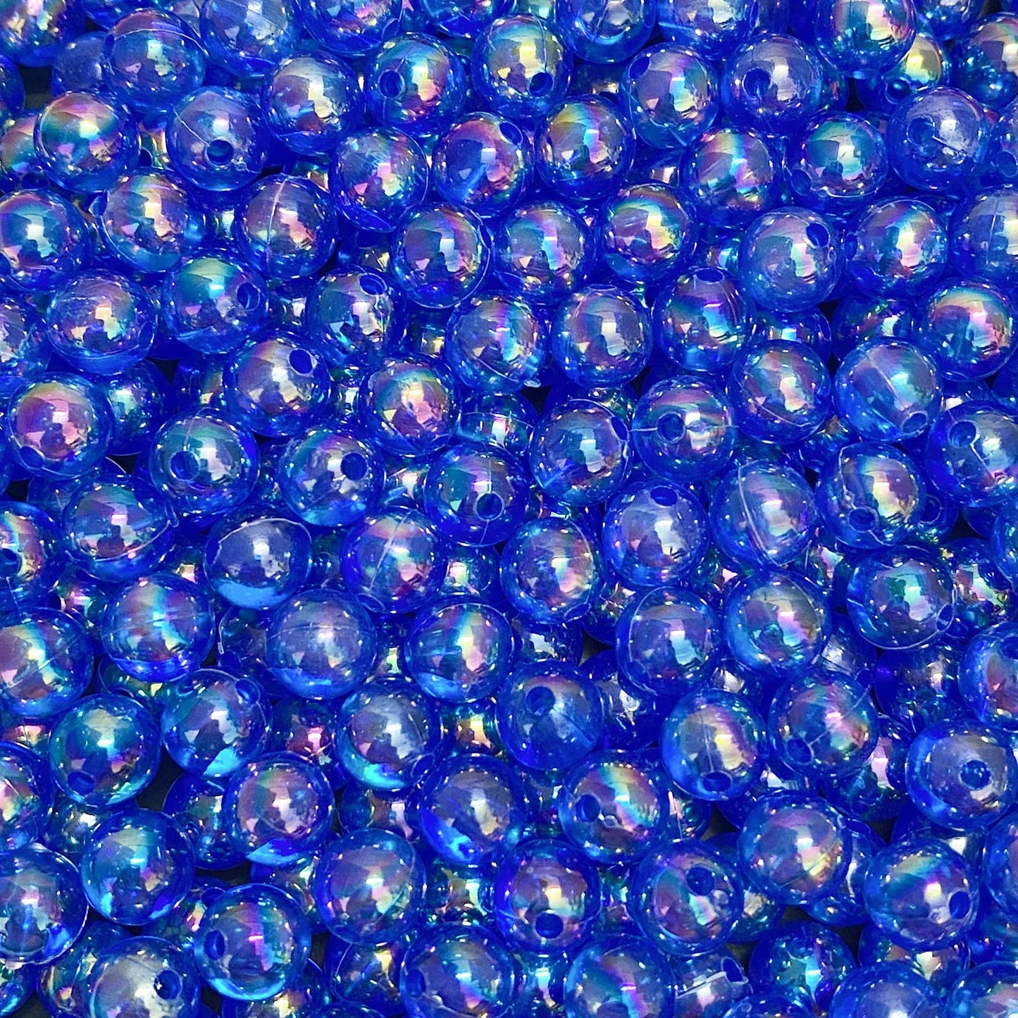 300 Pcs 8mm Acrylic Round Beads AB Colors Round Spacer Beads for Earring Bracelet Necklace Key Chains Jewelry DIY Craft Making(Royal Blue AB)
