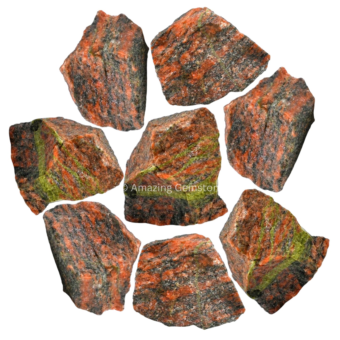 Amazing Gemstone Unakite Jasper Raw Crystals and Healing Stones, Natural Rocks for Tumbling and DIY Raw Stones and Crystals (1 lb)