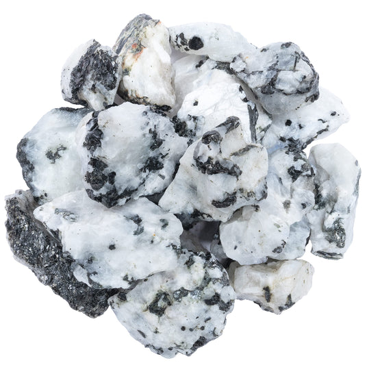 Crocon® 1LB Rainbow Moonstone Rough Bulk Rocks Natural Stone Raw Gemstone Crystals and Stones Tumbling Cabbing Polishing Spiritual Gifts Gem Mining Chakra Balancing Reiki Healing Home Office Décor