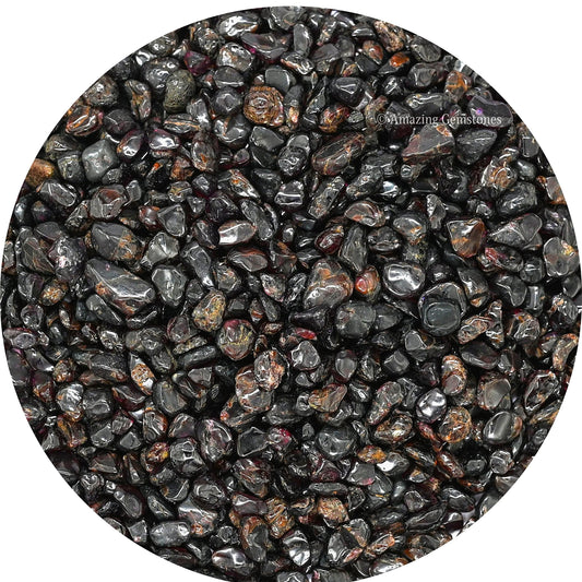 Amazing Gemstone Garnet Crystal Chips Aquarium Gravel Rocks - 1000+ Carat Garnet Chips Bulk Fish Tank Gravel, Small Tumbled Stone Chips and Tiny Crystals for Decoration (Natural AAA Grade Gemstones)