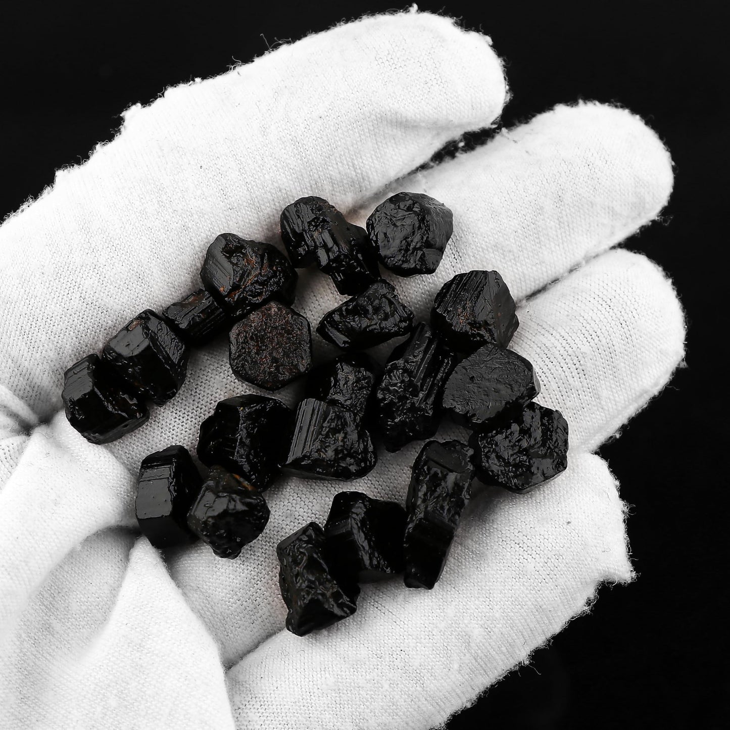 ColouredRocks Black Tourmaline (100cts) (18-20pcs) (10-16mm) Natural Raw Crystals, Loose Gemstone, Wholesale Rough, Jewelry Making Supply, Chakra Healing Stones, DIY Craft, Gem Collection