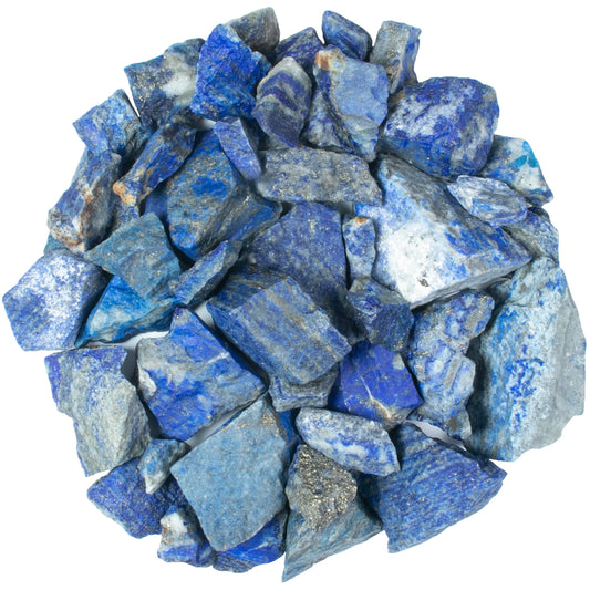 Crocon 1LB Lapis Lazuli Rough Bulk Natural Stone Raw Gemstone Tumbling Cabbing Polishing Mining Chakra Balancing Reiki Healing Good Luck Home Office Decor