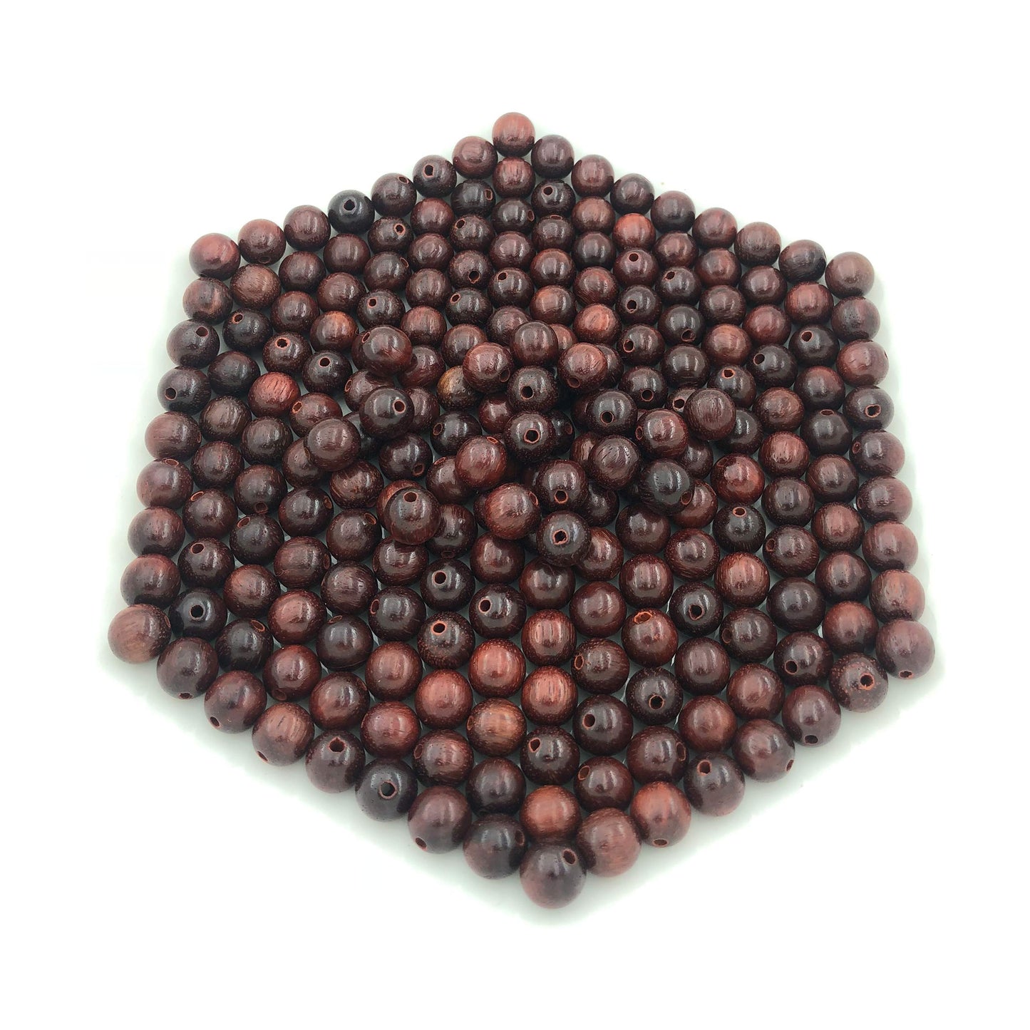 CarpenterC 500pcs 10mm Gorgeous Natural Round Polished Rosewood Loose Beads for Jewelry Making DIY Handmade Crafts