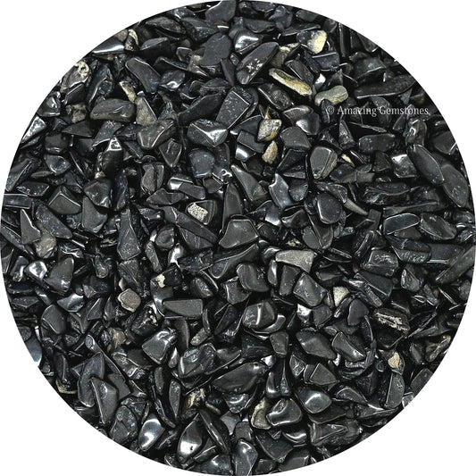 Amazing Gemstone Black Agate Crystal Chips Aquarium Gravel Rocks - Black Agate Chips Bulk Fish Tank Gravel, Small Tumbled Stone Chips and Tiny Crystals for Decoration (Natural AAA Grade Gemstones)