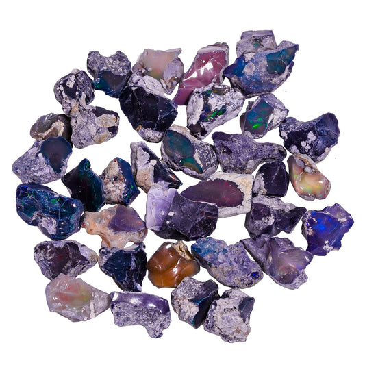 GEMKORA 100 carats Raw Black Opal Gemstone and Crystals, Wholesale Gemstone Lot, Rough Crystals, Rock Stones, Jewelry Making Supplies, DIY & Crafts, B Grade