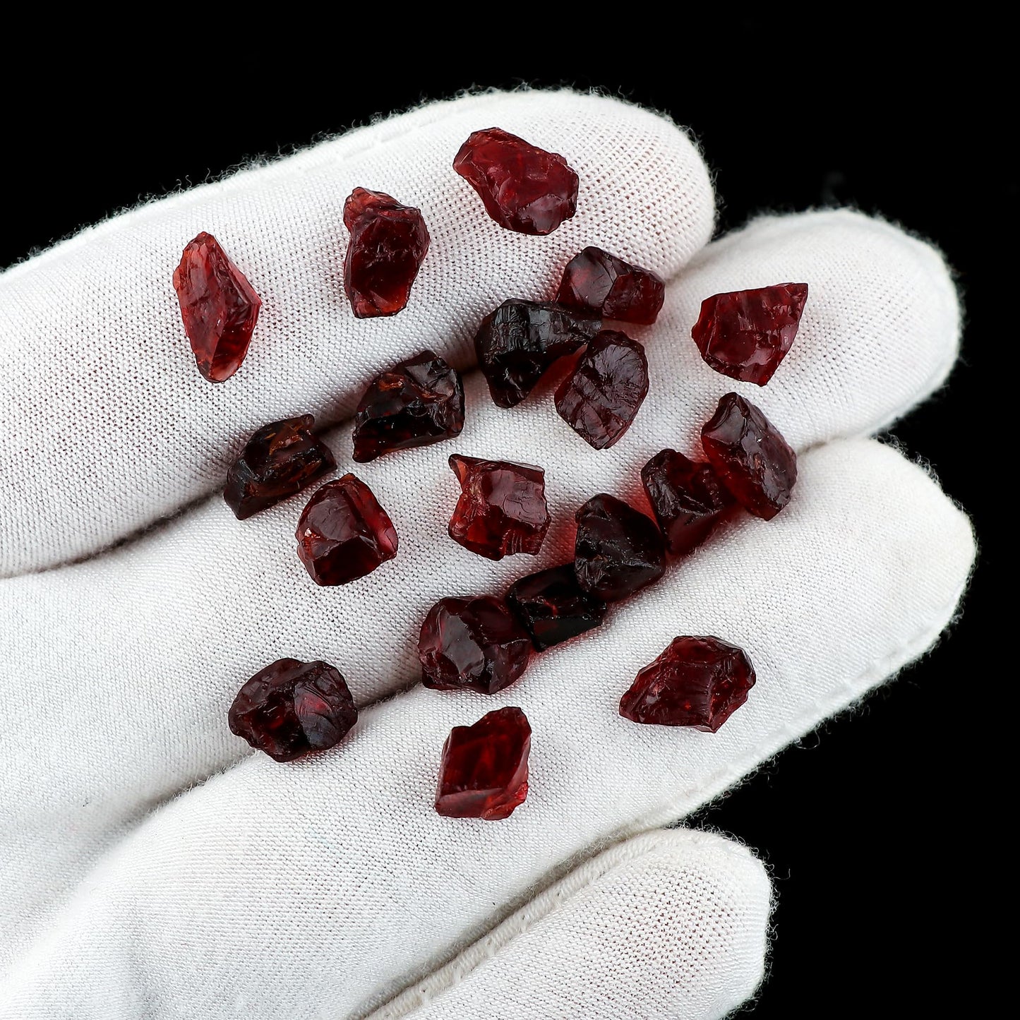 CRYSTALINES (50cts) Wholesale Stones, Natural Raw Garnet Gemstone, Reiki Healing Crystals, Bulk Loose Rough Supplies, Jewelry Making, DIY Craft, January Birthstone, Gem Collection (14-16pcs)