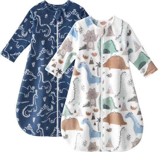 Yoofoss Baby Sleep Sack - Long Sleeve 1.5 Tog Fleece Wearable Blanket for 12-18 Months | Soft & Warm