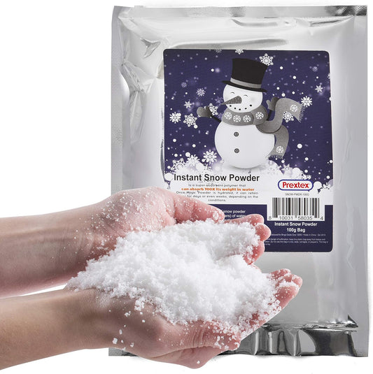 PREXTEX Instant Snow Powder - Create 2 Gallons of Realistic Artificial Snow - Ideal for Winter Decor & Holiday Crafts