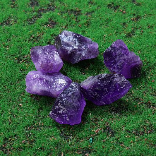 Apengshi 1.2-2'' Amethyst Raw Stone Natural Crystal Healing Crystal and Stone Rough Rocks for Fountain Home Garden Decor Meditation