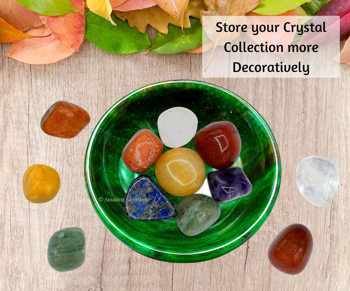 Dark Green Aventurine Crystal Bowl - 3 Inch Decorative Bowls for Room and Home Decor - Gemstone Healing Crystals for Elegant Display, Positive Energy Balance and Gift