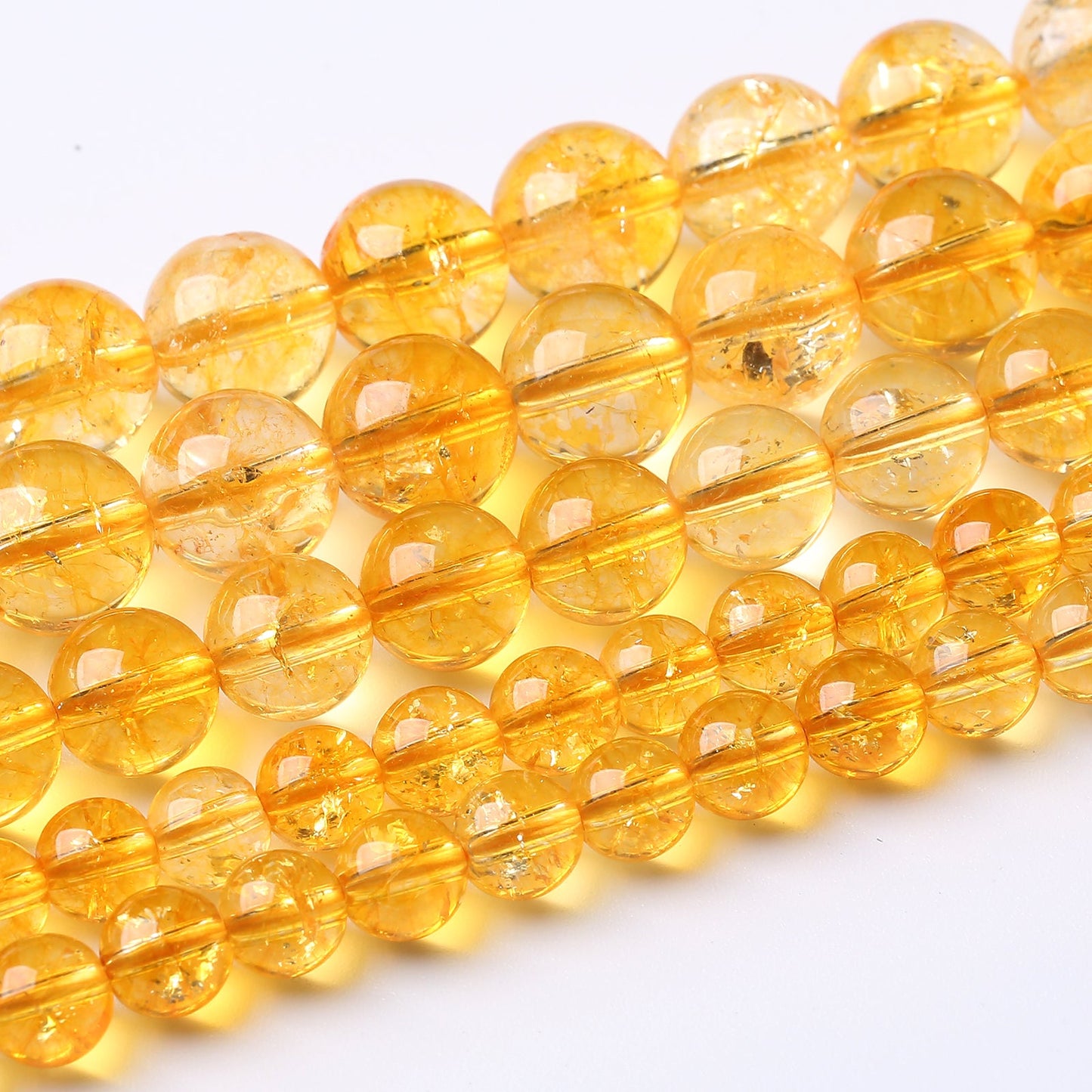 60PCS 6MM Beads Natural Citrine Stone Round Loose Beads Gemstones for Jewelry Making DIY 15Inches Gemstones for Jewelry Making DIY 15Inches